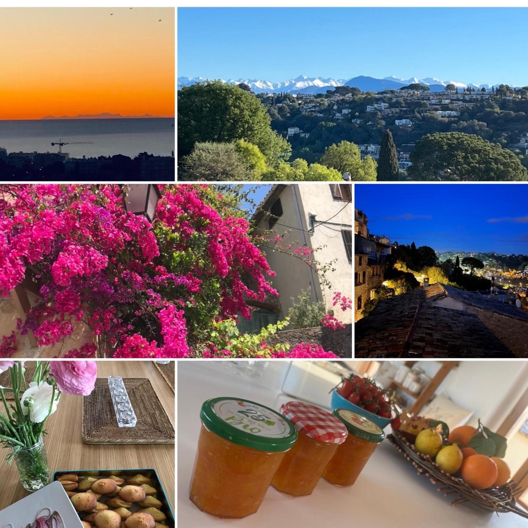 Apartmán Bed & Breakfast Les Hauts De Cagnes Vue Mer Et Montagne Exteriér fotografie