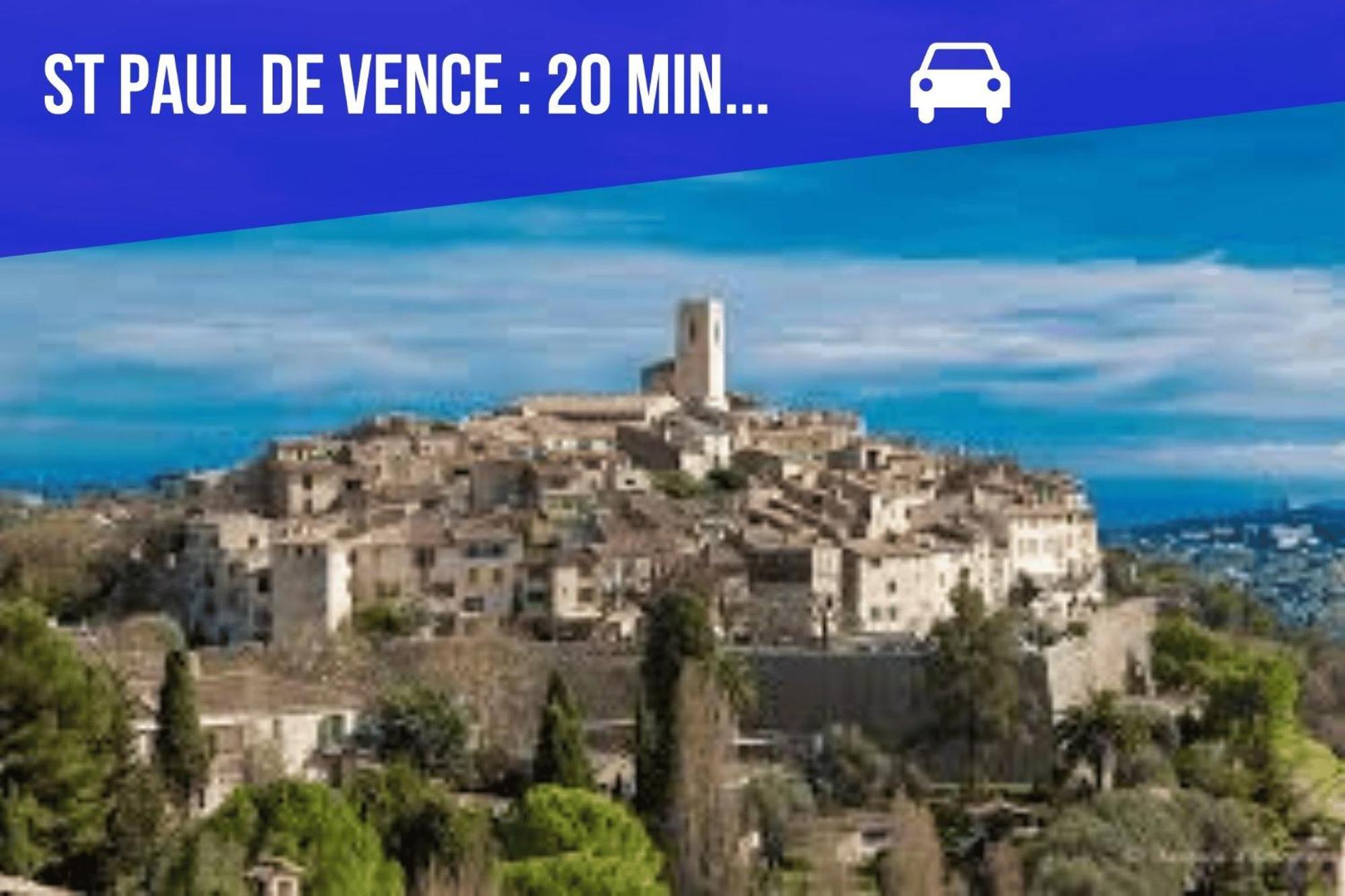 Apartmán Bed & Breakfast Les Hauts De Cagnes Vue Mer Et Montagne Exteriér fotografie